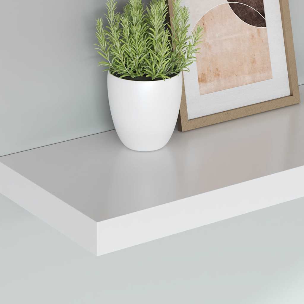 væghylder 4 stk. 80x23,5x3,8 cm MDF hvid