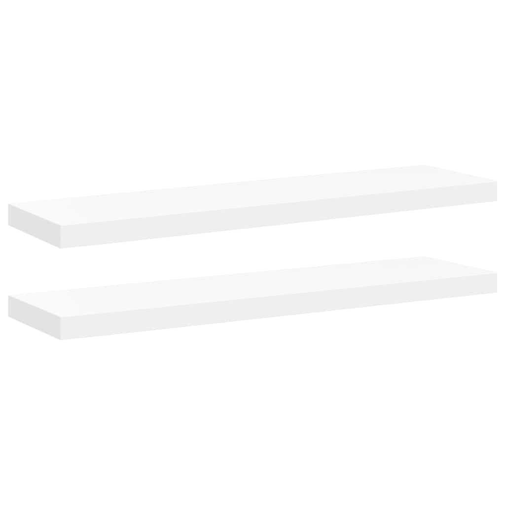 væghylder 2 stk. 90x23,5x3,8 cm MDF hvid