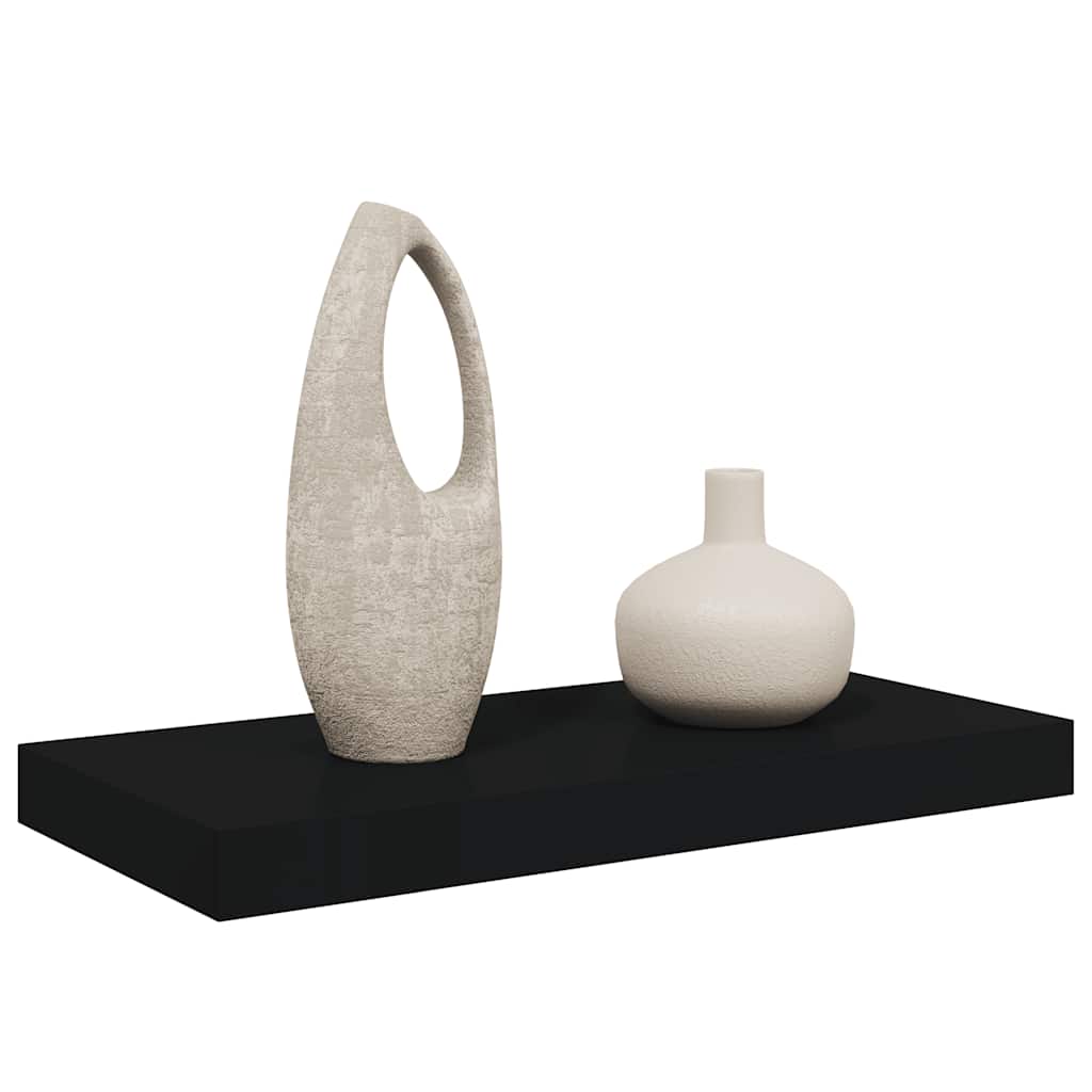 væghylde 50x23,5x3,8 cm MDF sort