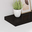 væghylder 2 stk. 50x23,5x3,8 cm MDF sort