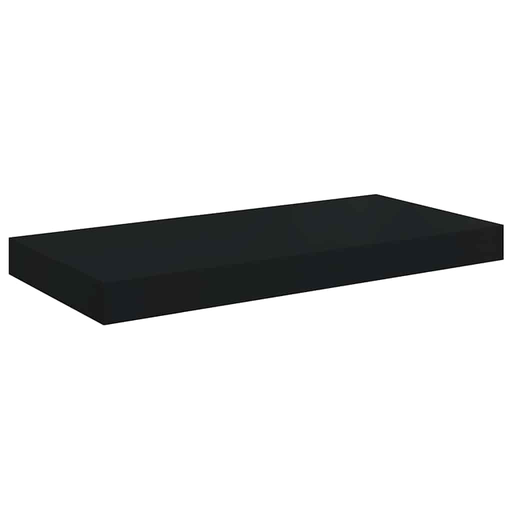 væghylder 2 stk. 50x23,5x3,8 cm MDF sort