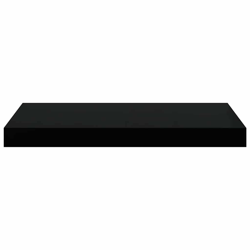 væghylder 2 stk. 50x23,5x3,8 cm MDF sort
