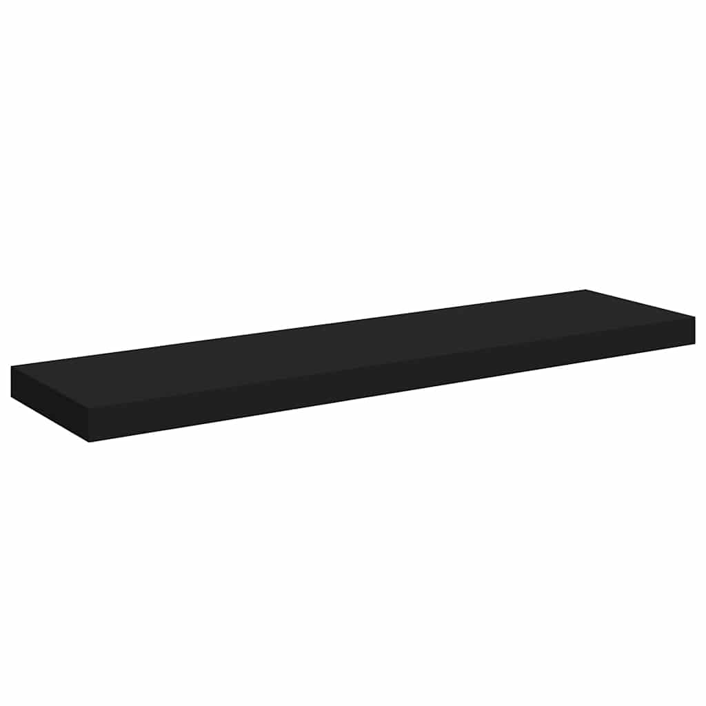 væghylder 2 stk. 90x23,5x3,8 cm MDF sort