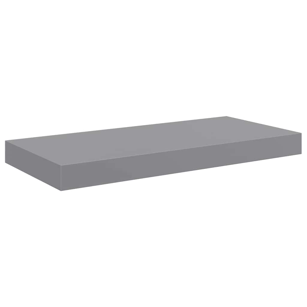 væghylder 2 stk. 50x23,5x3,8 cm MDF grå
