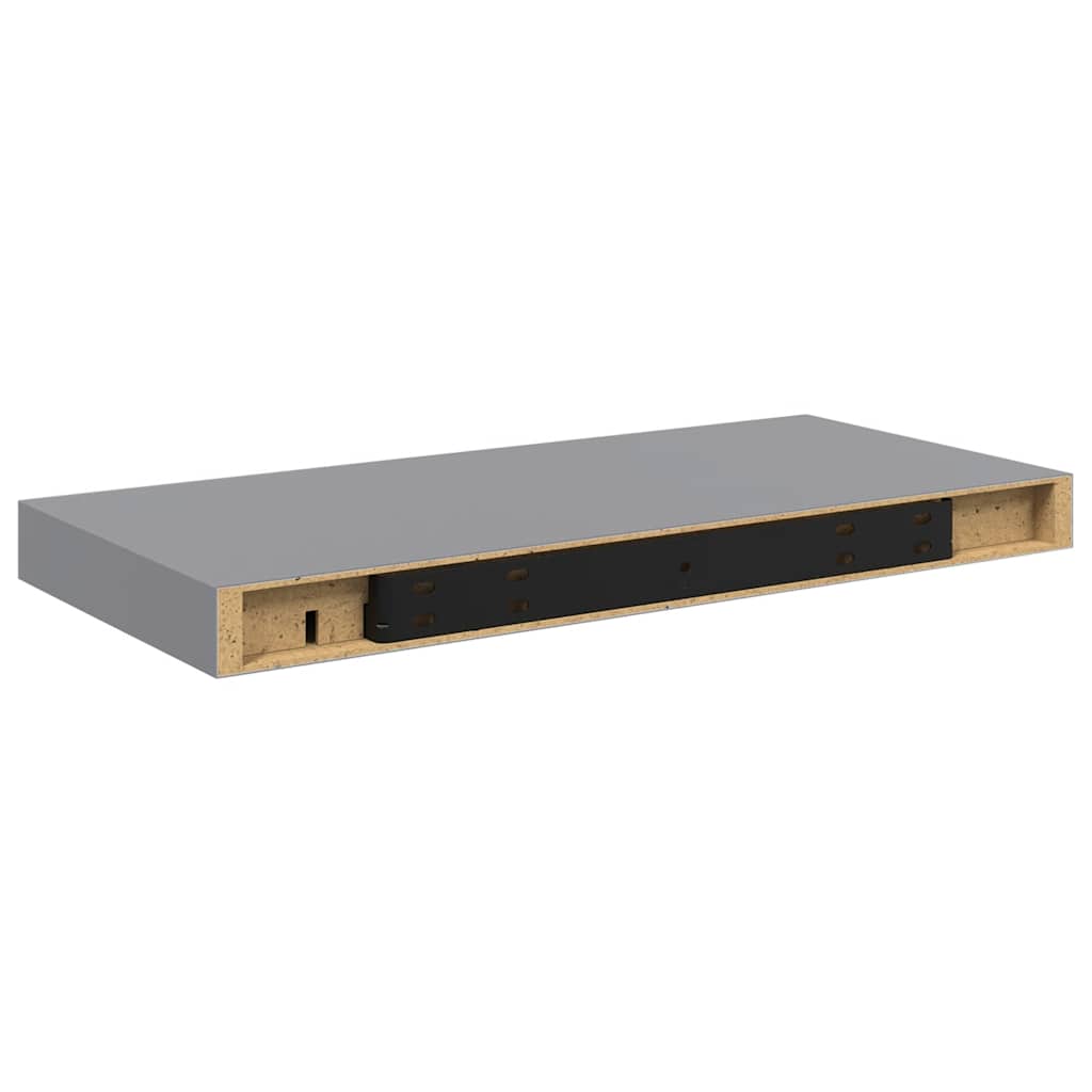 væghylder 4 stk. 50x23,5x3,8 cm MDF grå