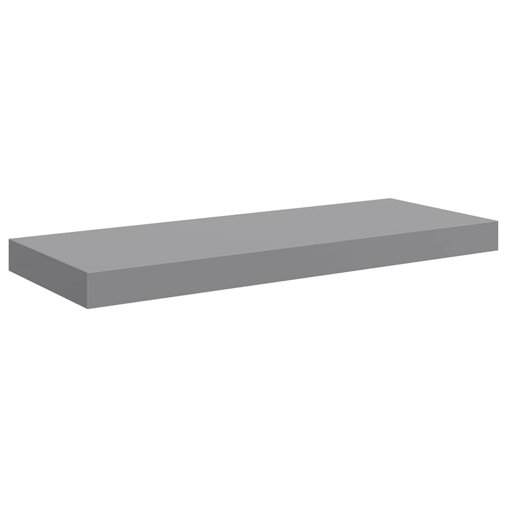 væghylder 2 stk. 60x23,5x3,8 cm MDF grå