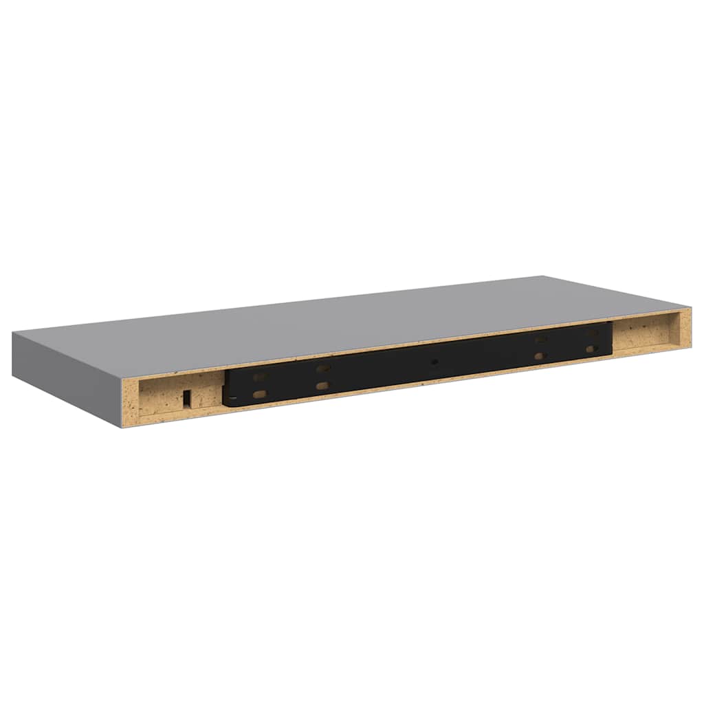 væghylder 4 stk. 60x23,5x3,8 cm MDF grå
