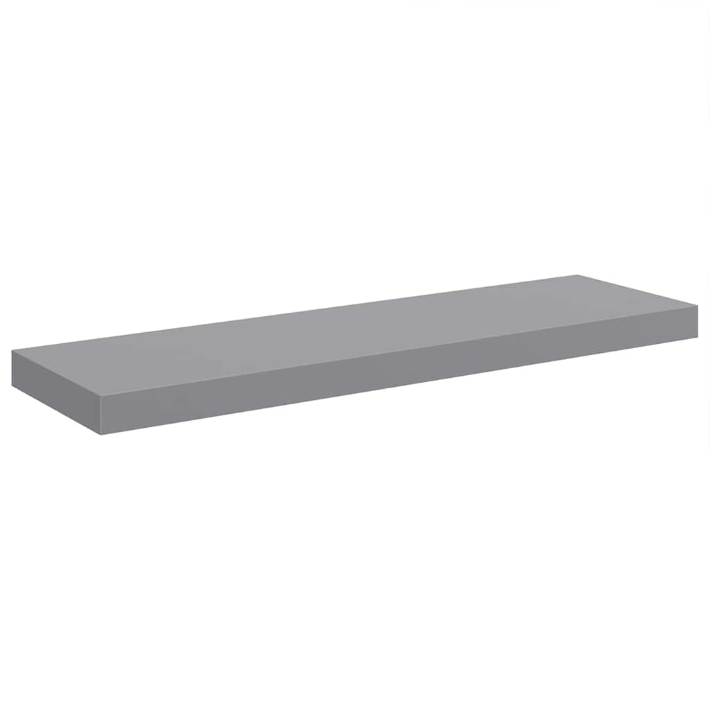 væghylder 4 stk. 80x23,5x3,8 cm MDF grå