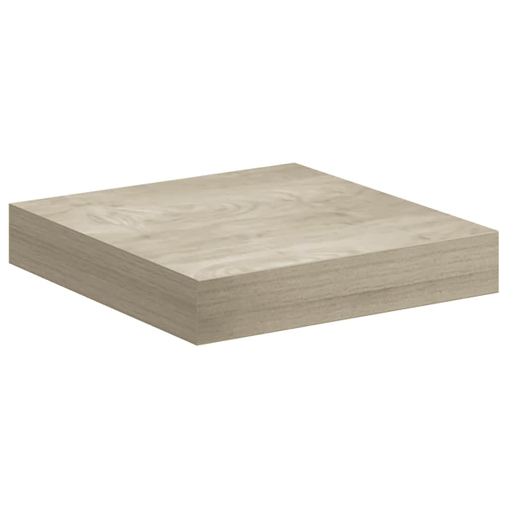 væghylder 2 stk. 23x23,5x3,8 cm MDF egetræsfarve