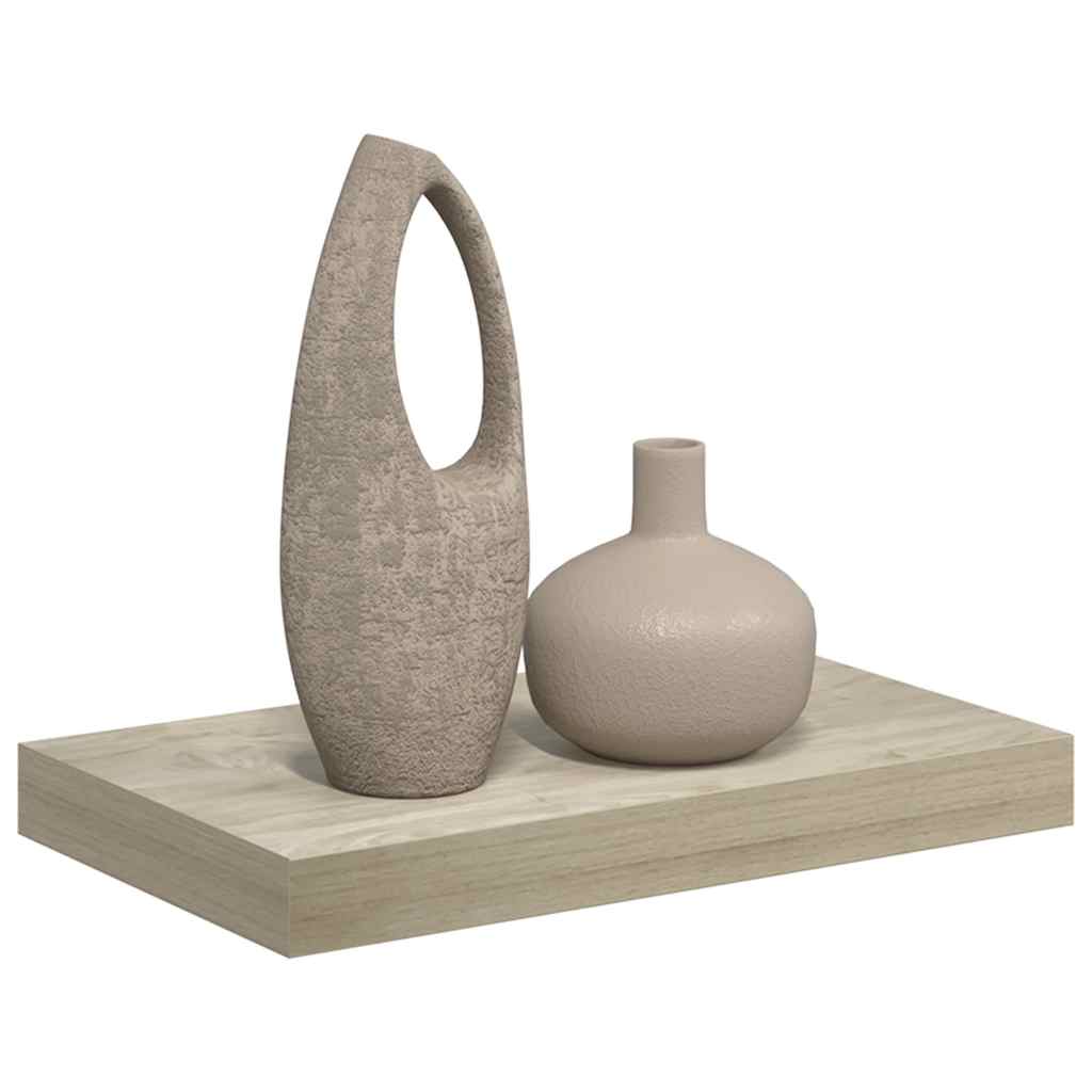 væghylde 40x23,5x3,8 cm MDF egetræsfarve