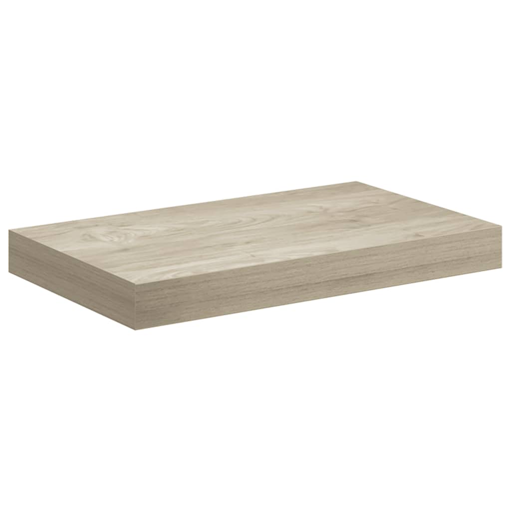 væghylder 2 stk. 40x23,5x3,8 cm MDF egetræsfarve