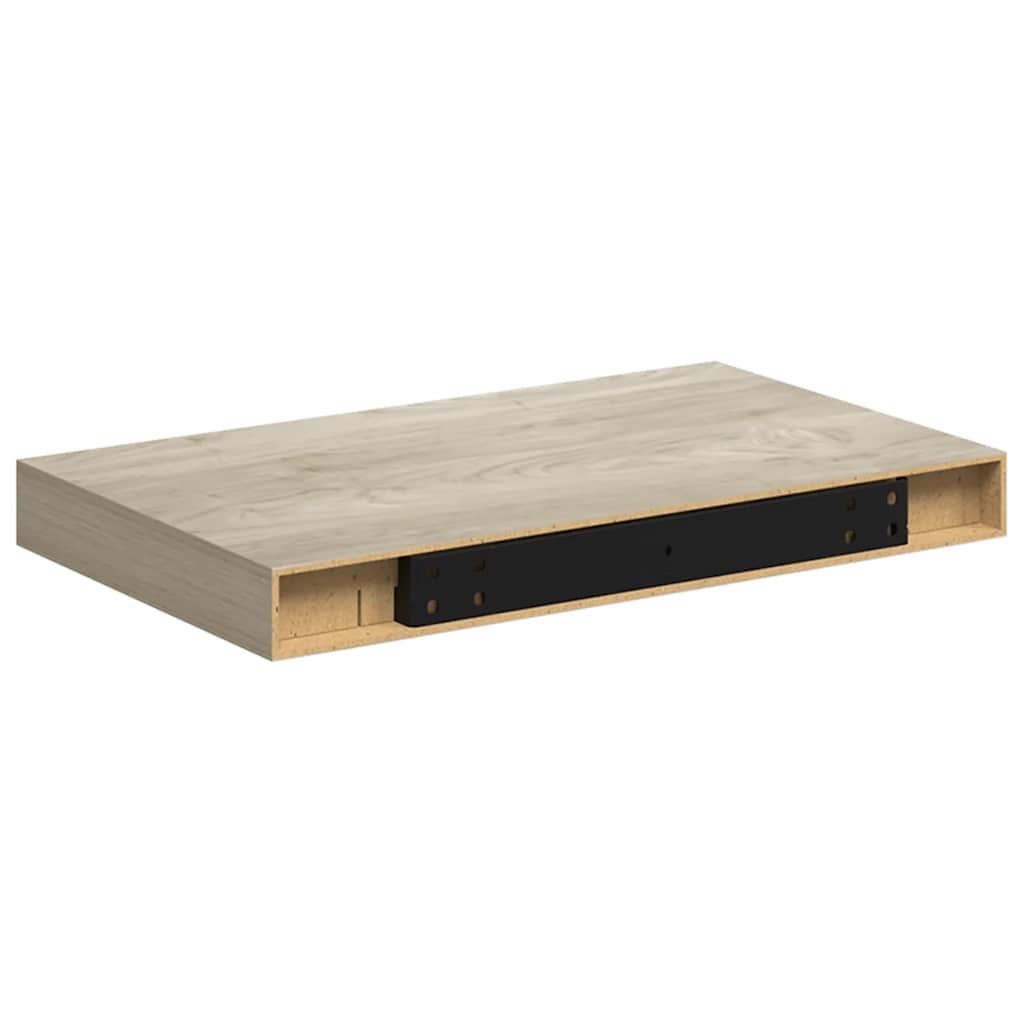 væghylder 4 stk. 40x23,5x3,8 cm MDF egetræsfarve