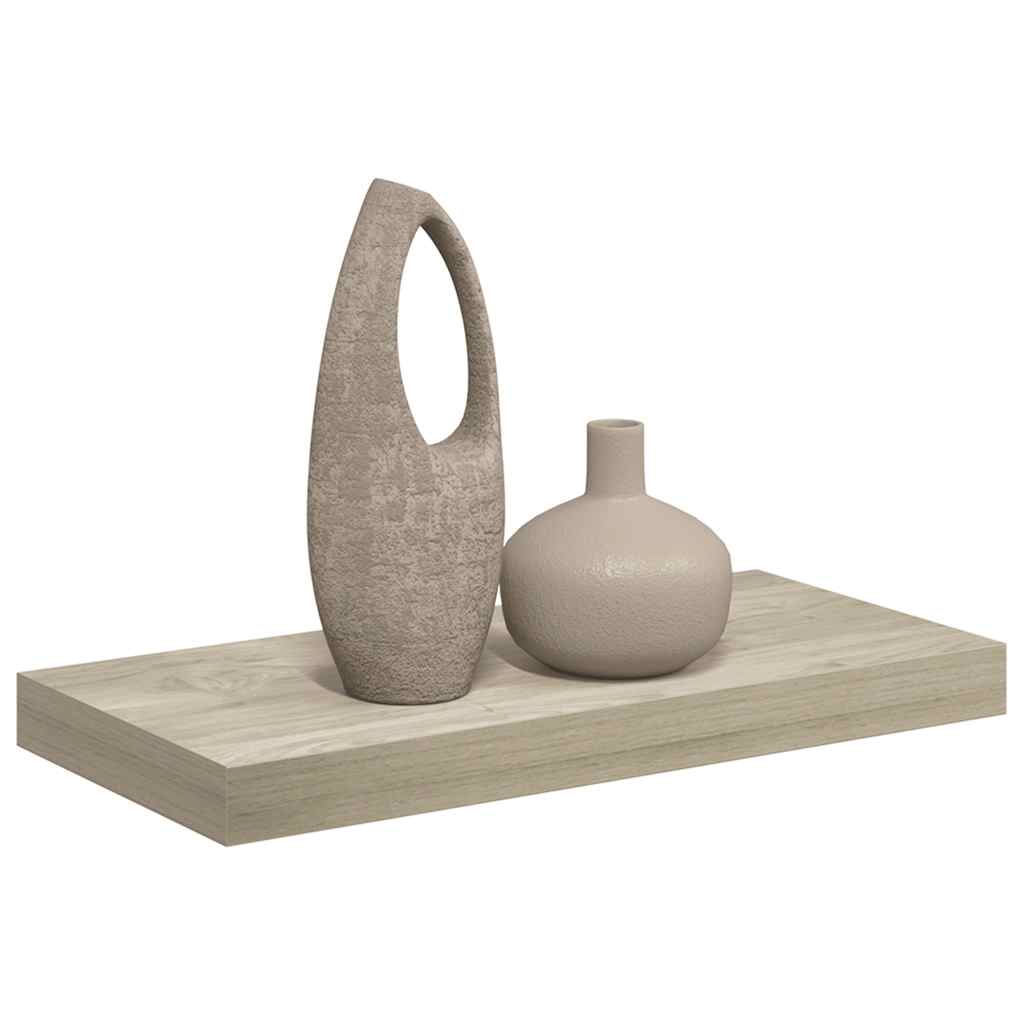 væghylde 50x23,5x3,8 cm MDF egetræsfarve
