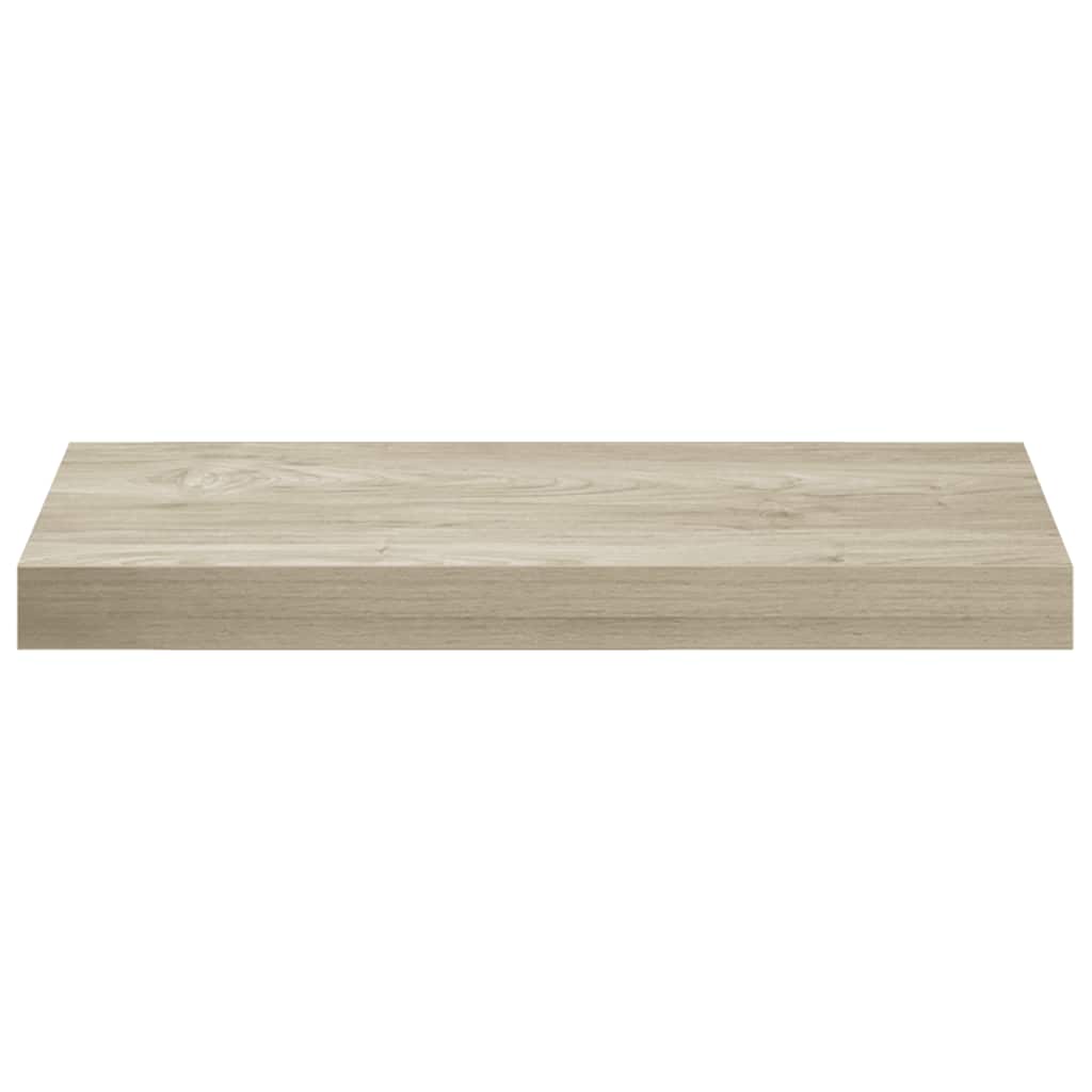 væghylder 2 stk. 50x23,5x3,8 cm MDF egetræsfarve