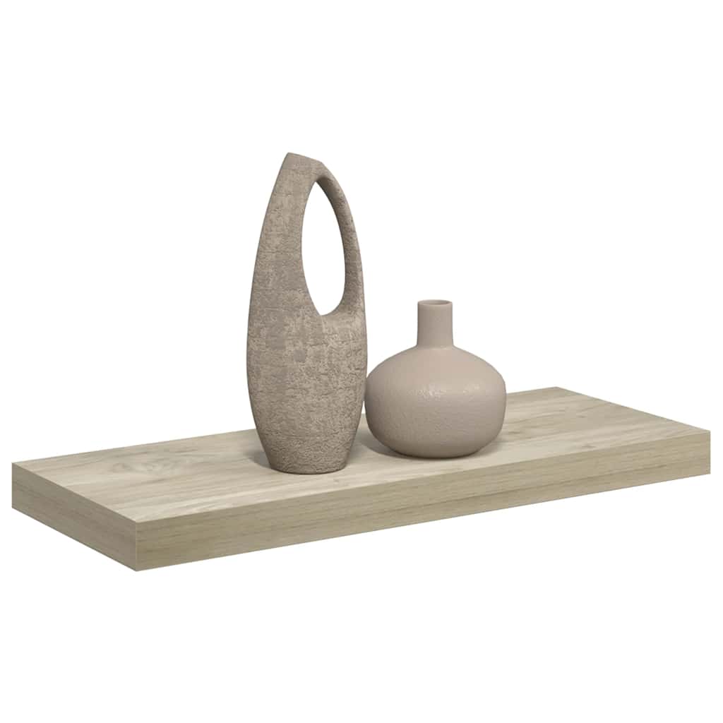 væghylde 60x23,5x3,8 cm MDF egetræsfarve