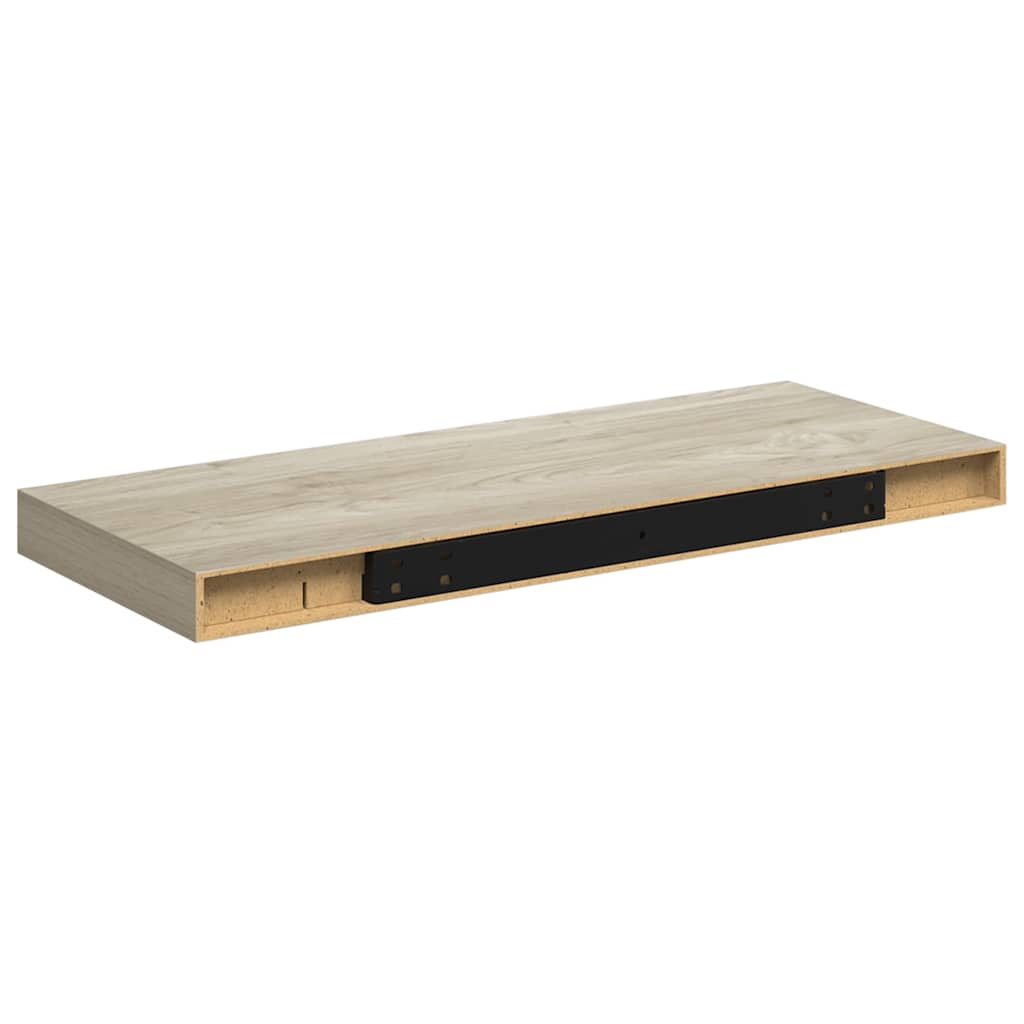 væghylder 4 stk. 60x23,5x3,8 cm MDF egetræsfarve