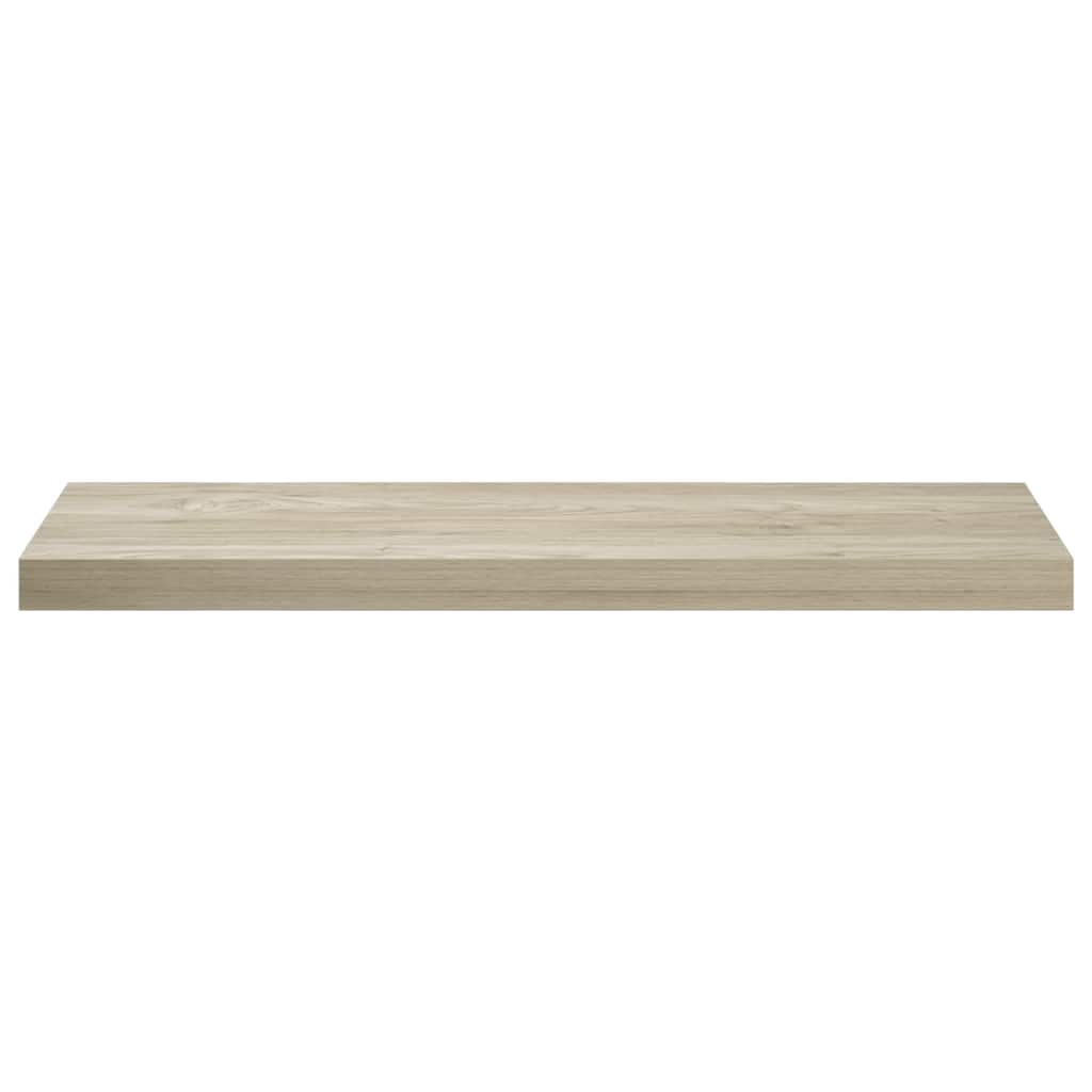 væghylder 2 stk. 80x23,5x3,8 cm MDF egetræsfarve