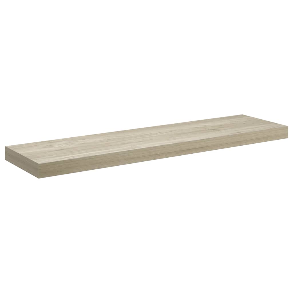 væghylde 90x23,5x3,8 cm MDF egetræsfarve