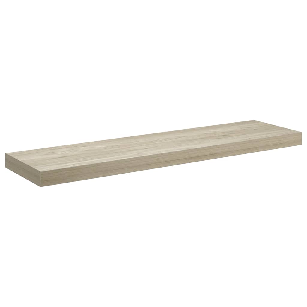 væghylder 2 stk. 90x23,5x3,8 cm MDF egetræsfarve
