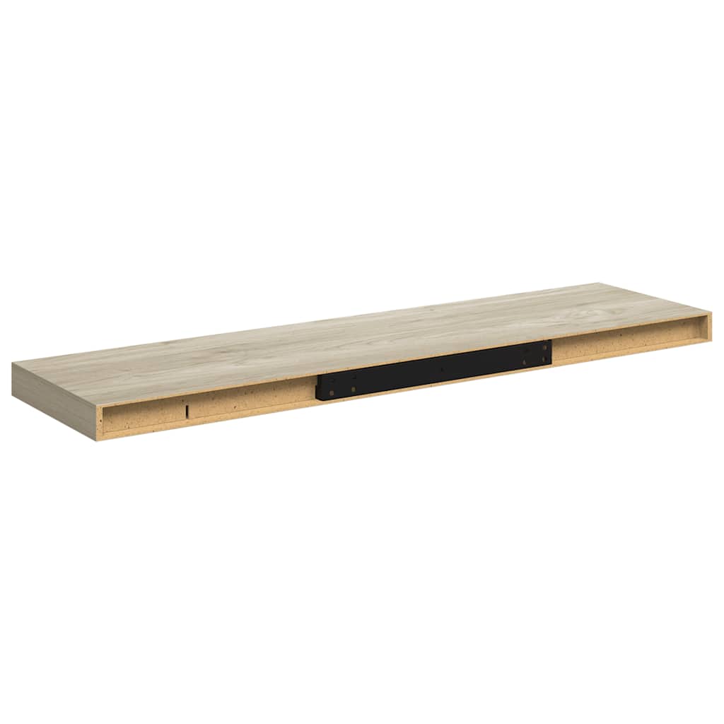 væghylder 4 stk. 90x23,5x3,8 cm MDF egetræsfarve