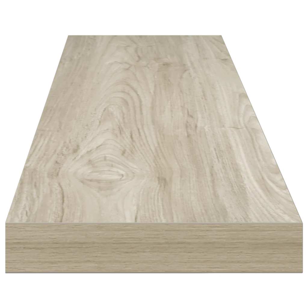 væghylde 120x23,5x3,8 cm MDF egetræsfarve