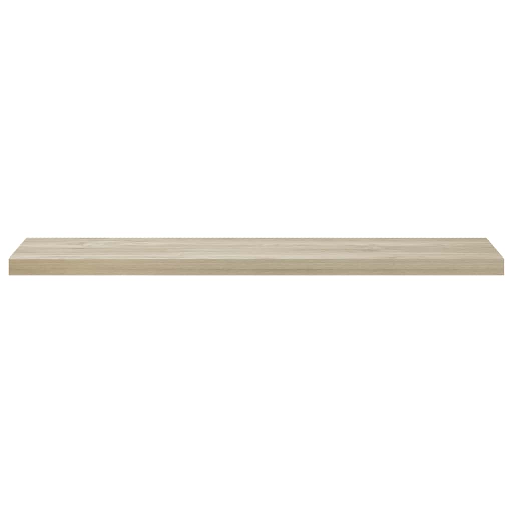 væghylder 2 stk. 120x23,5x3,8 cm MDF egetræsfarve