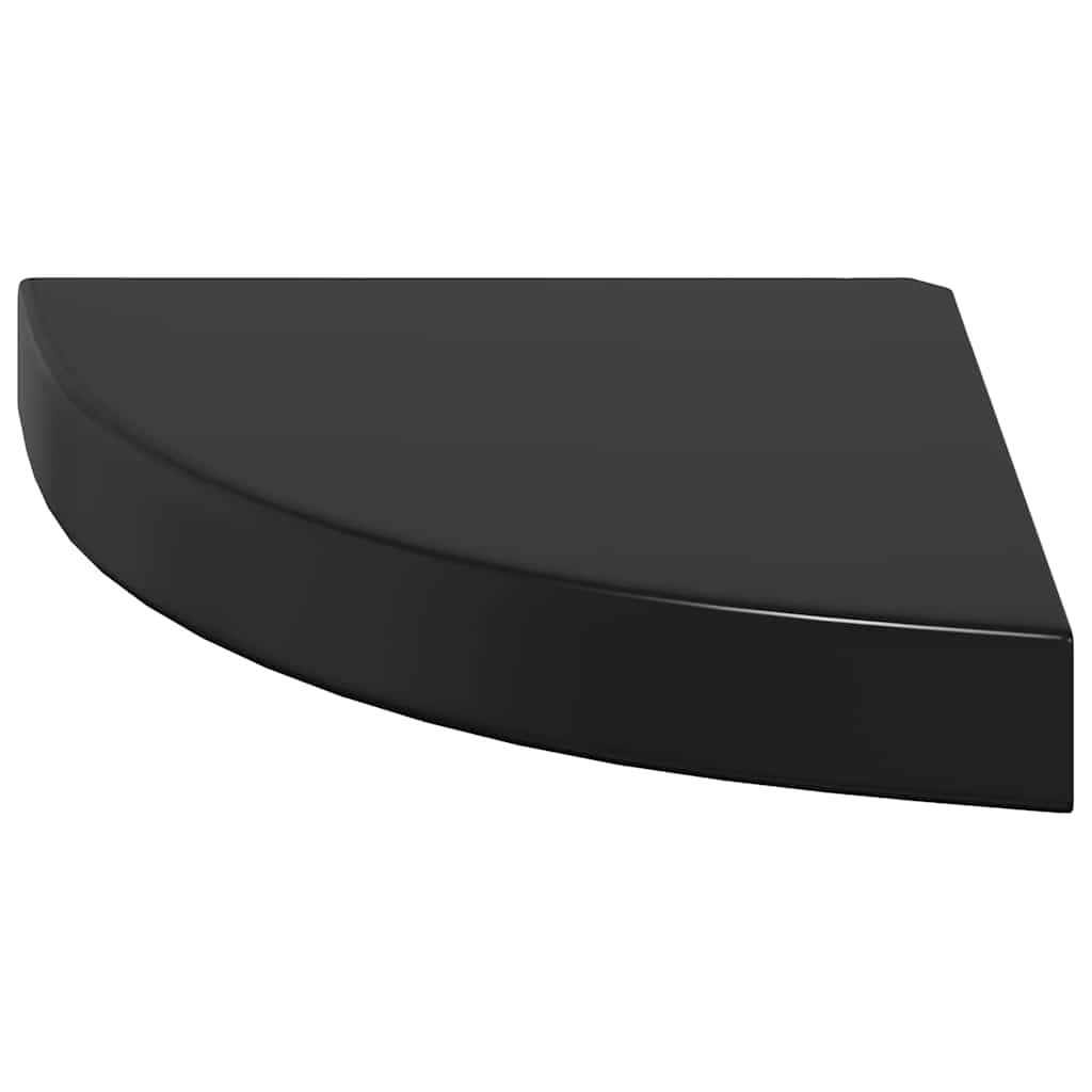 hjørnehylder 4 stk. 25x25x3,8 cm MDF sort højglans