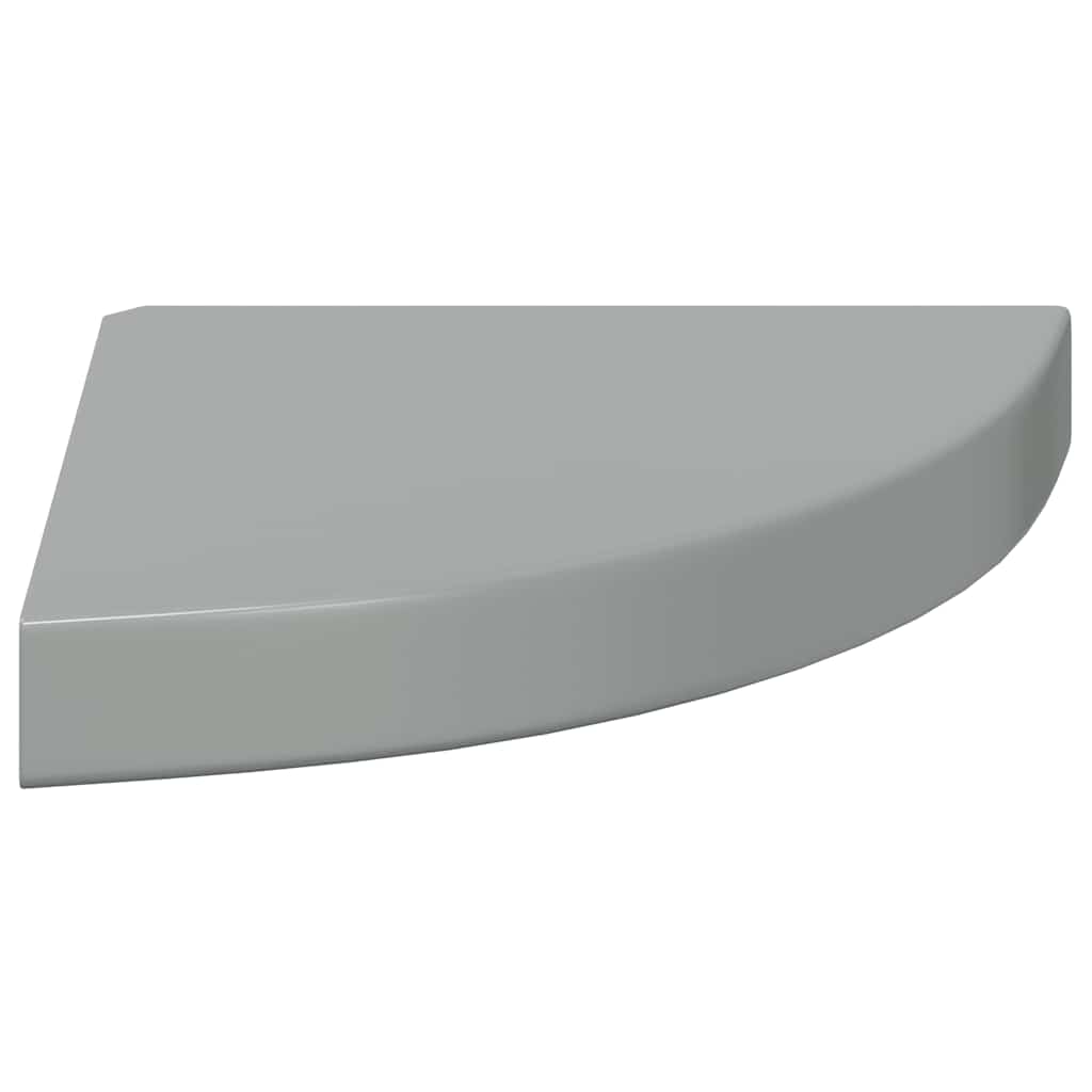 hjørnehylde 25x25x3,8 cm MDF grå højglans