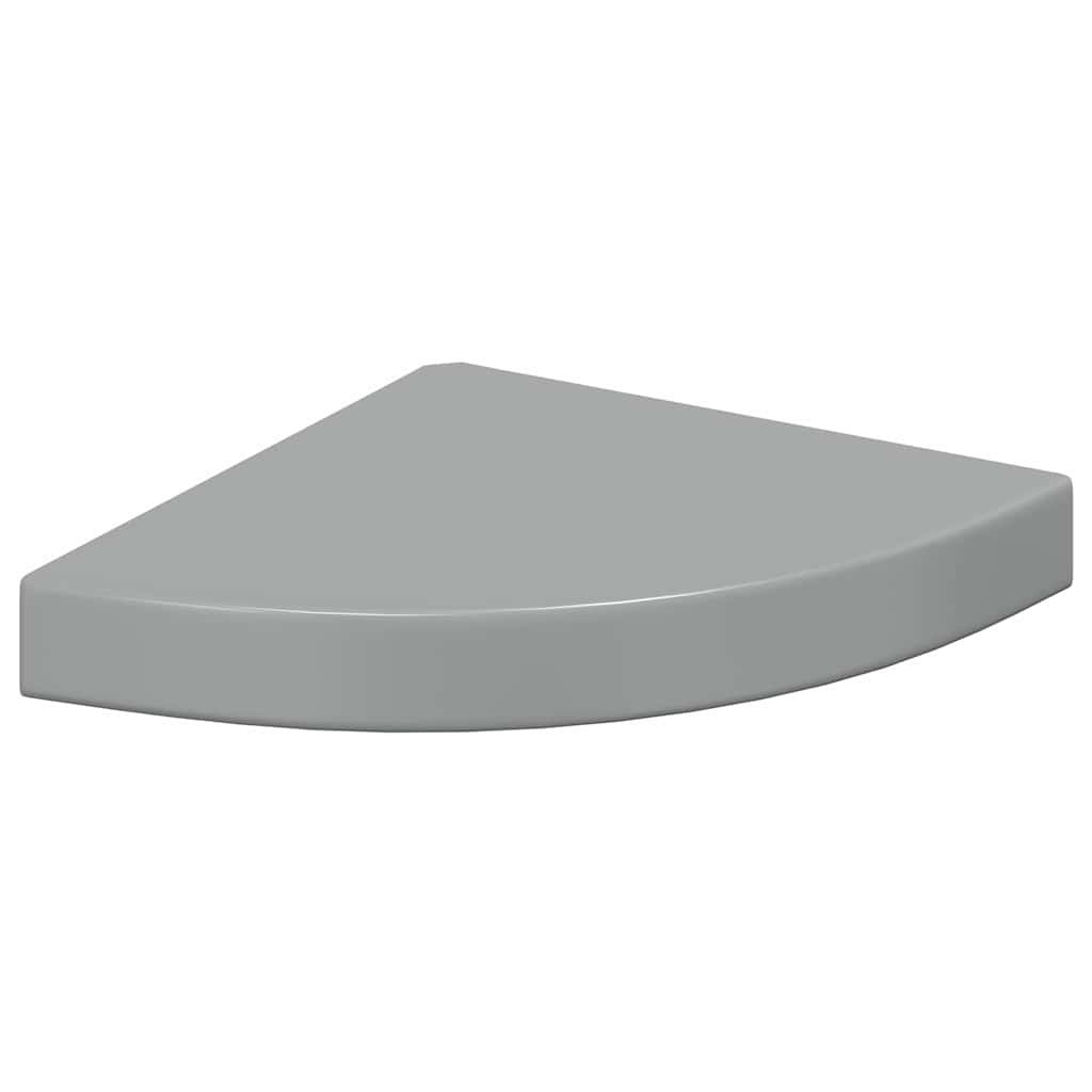 hjørnehylder 2 stk. 25x25x3,8 cm MDF grå højglans
