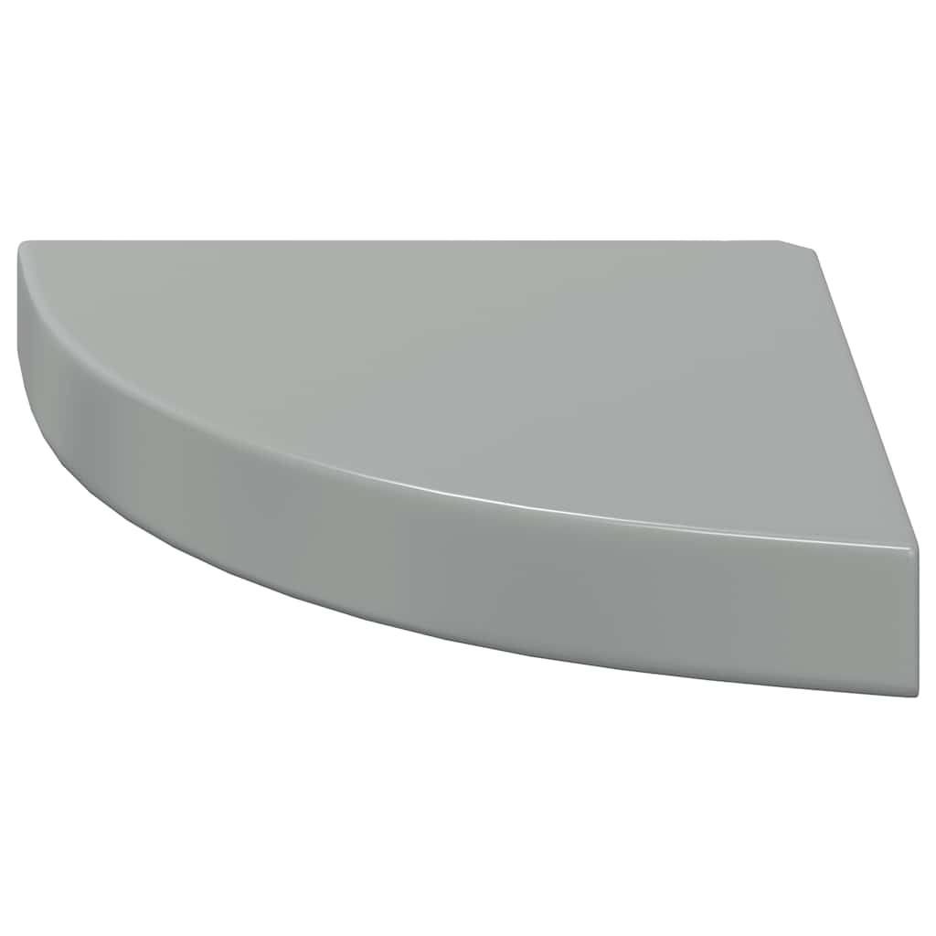 hjørnehylder 2 stk. 25x25x3,8 cm MDF grå højglans
