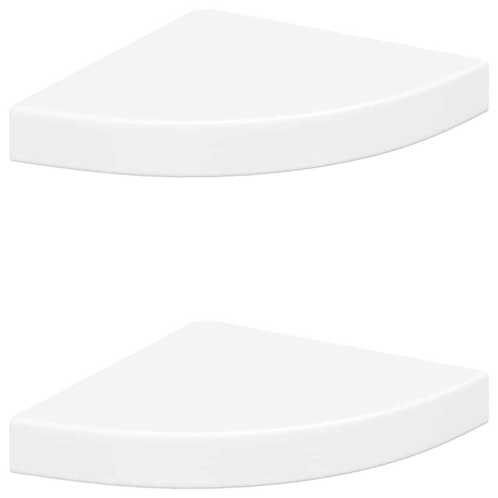 hjørnehylder 2 stk. 25x25x3,8 cm MDF hvid