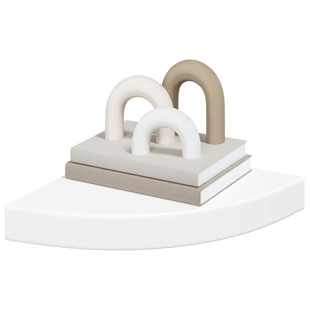 hjørnehylder 2 stk. 25x25x3,8 cm MDF hvid