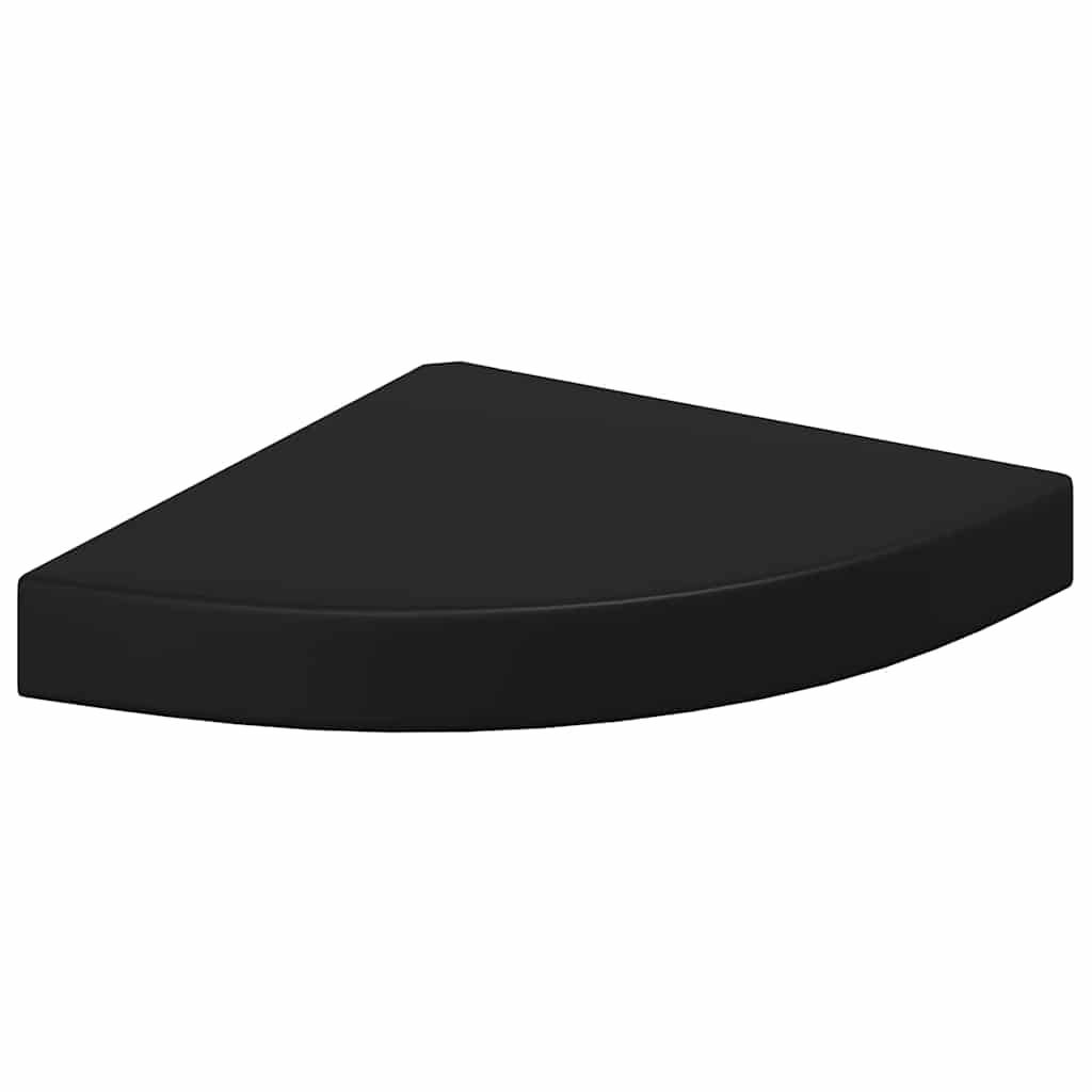 hjørnehylder 2 stk. 25x25x3,8 cm MDF sort
