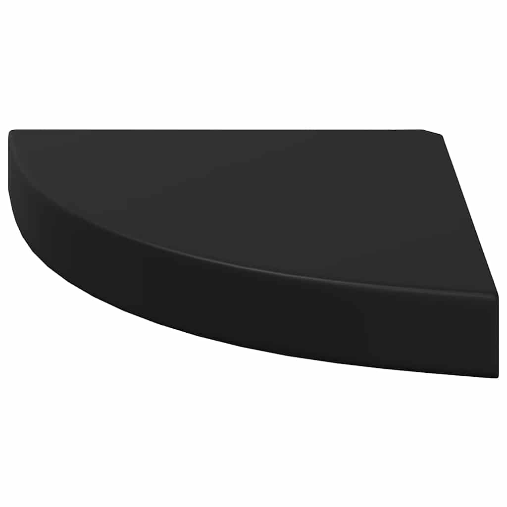 hjørnehylder 2 stk. 25x25x3,8 cm MDF sort