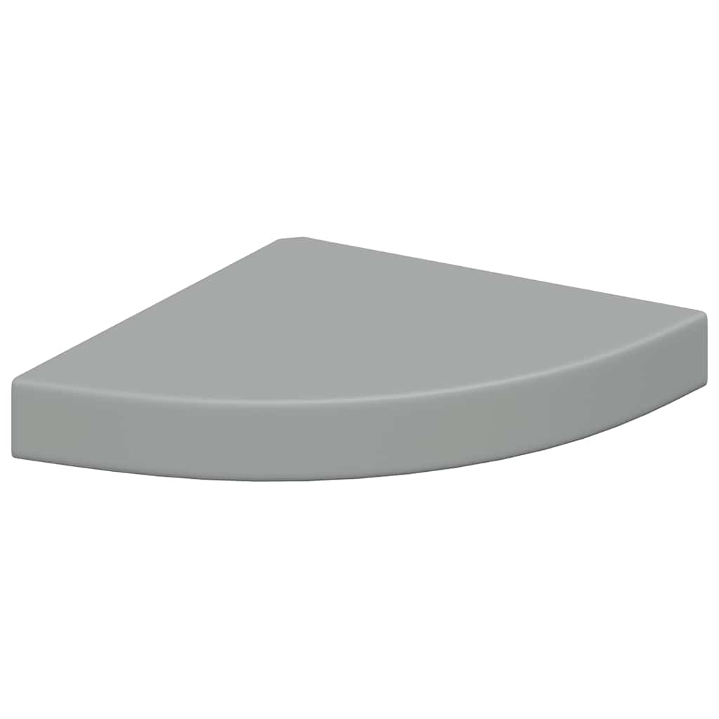 hjørnehylder 2 stk. 25x25x3,8 cm MDF grå