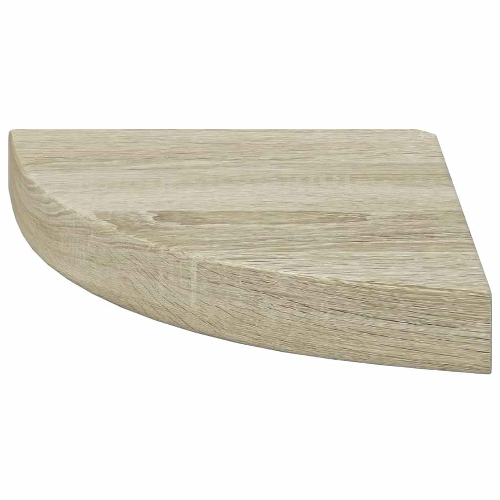 hjørnehylde 25x25x3,8 cm MDF egetræsfarvet
