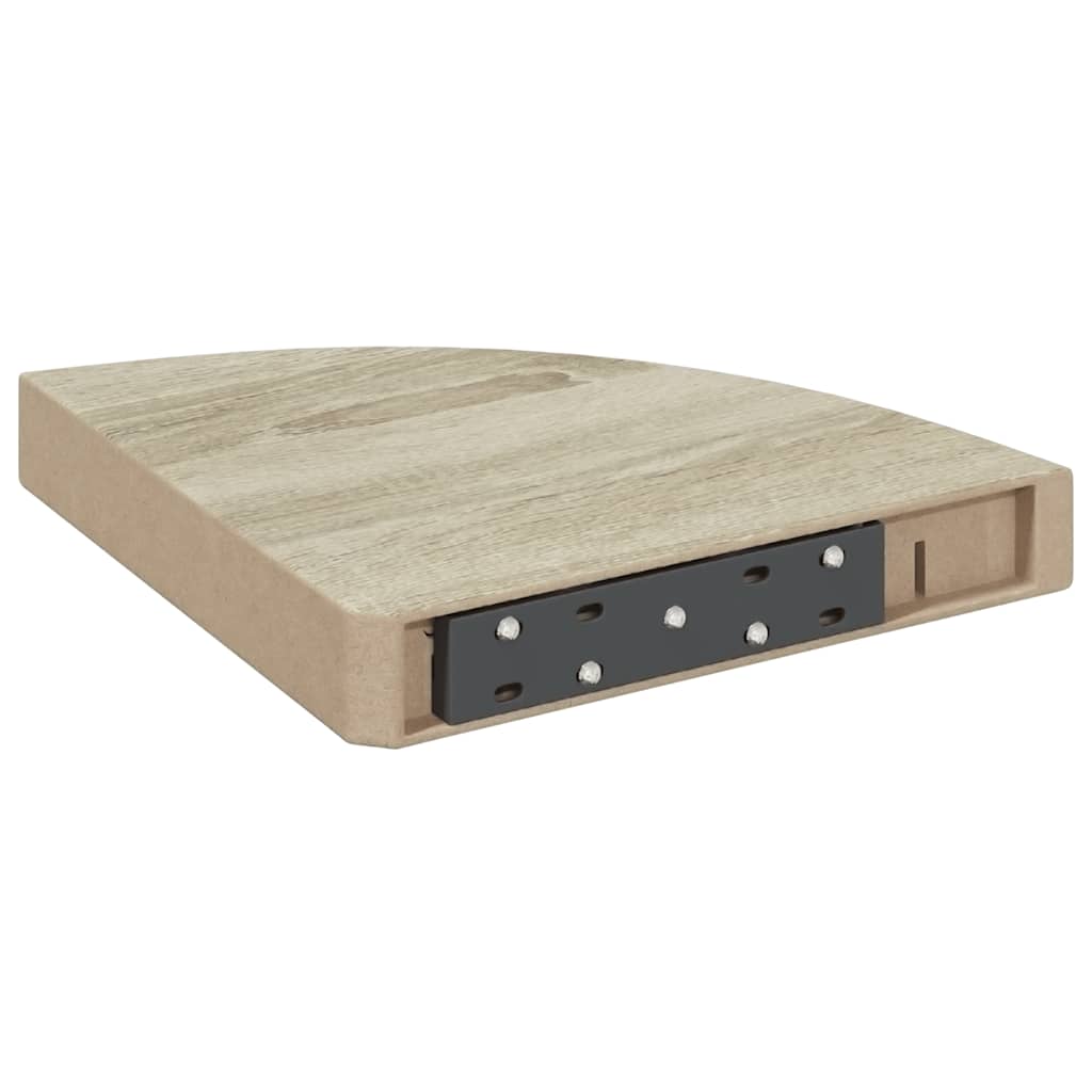 hjørnehylde 25x25x3,8 cm MDF egetræsfarvet