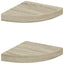 hjørnehylder 2 stk. 25x25x3,8 cm MDF sort