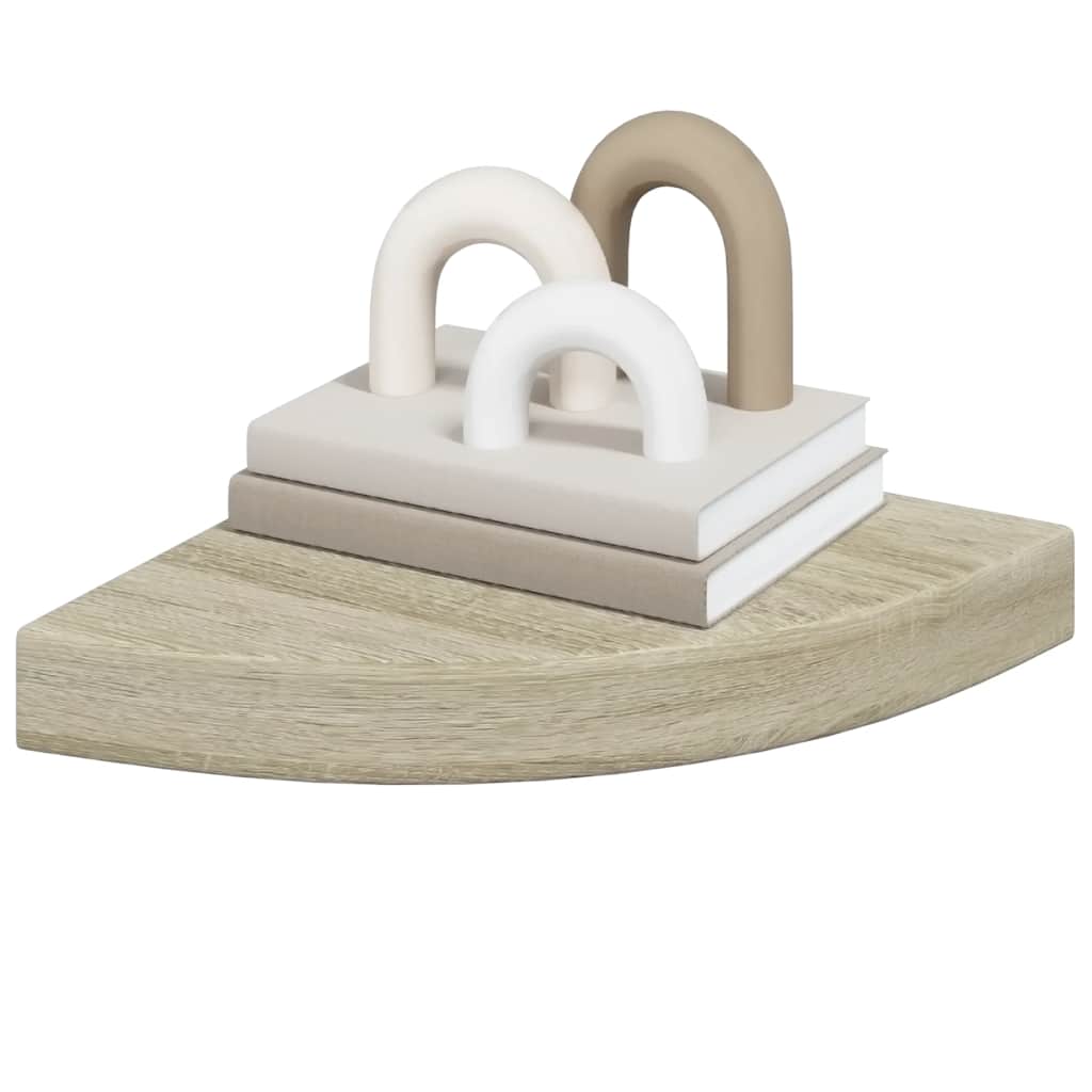 hjørnehylder 2 stk. 25x25x3,8 cm MDF sort