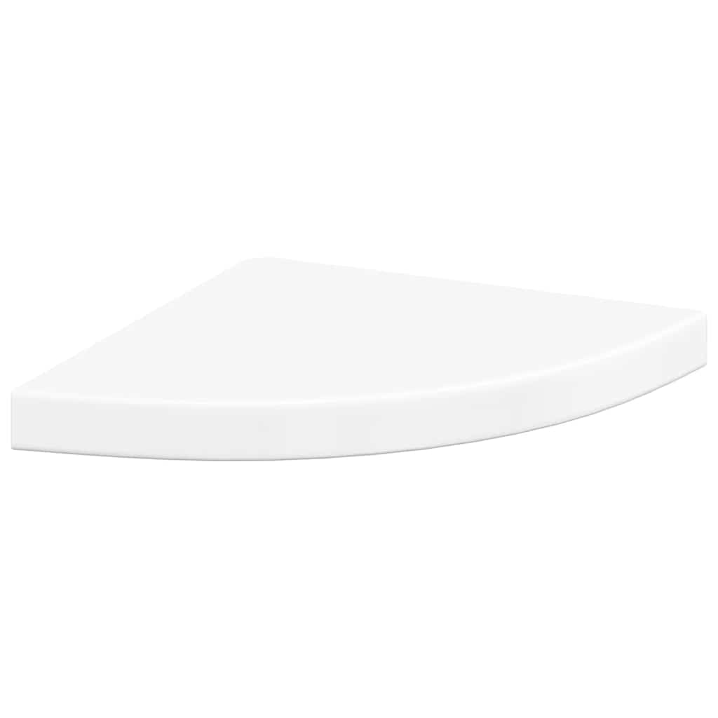 hjørnehylder 2 stk. 35x35x3,8 cm MDF hvid højglans