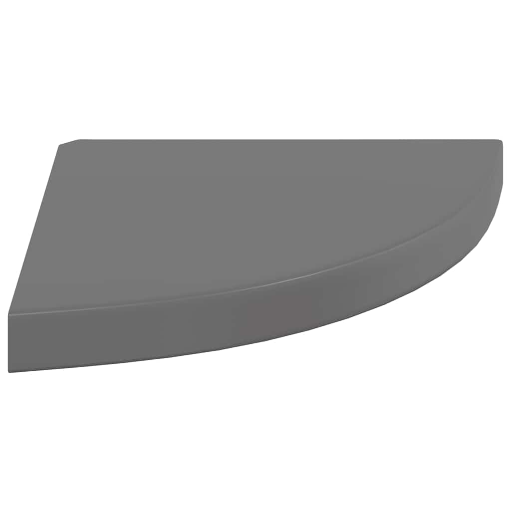 hjørnehylder 4 stk. 35x35x3,8 cm MDF grå højglans