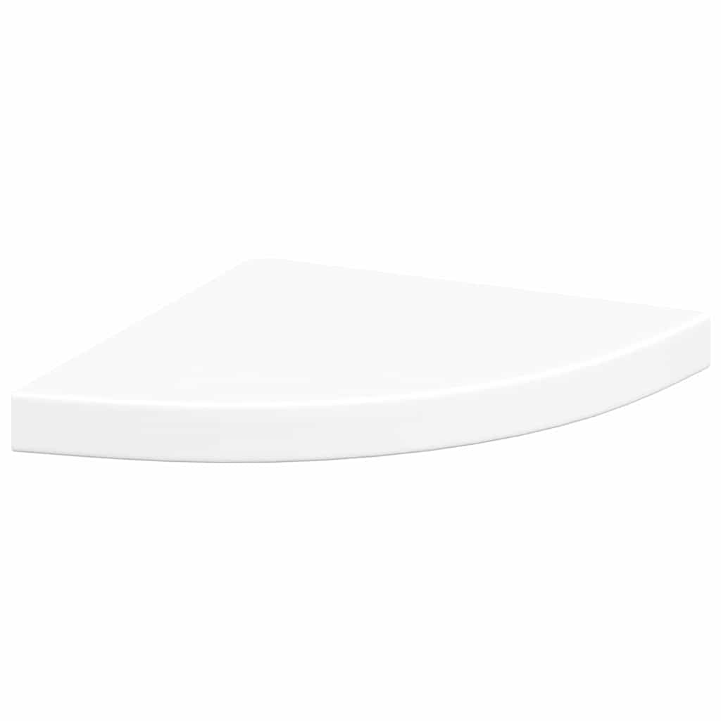 svævende hjørnehylder 2 stk. hvide 35x35x3,8 cm MDF