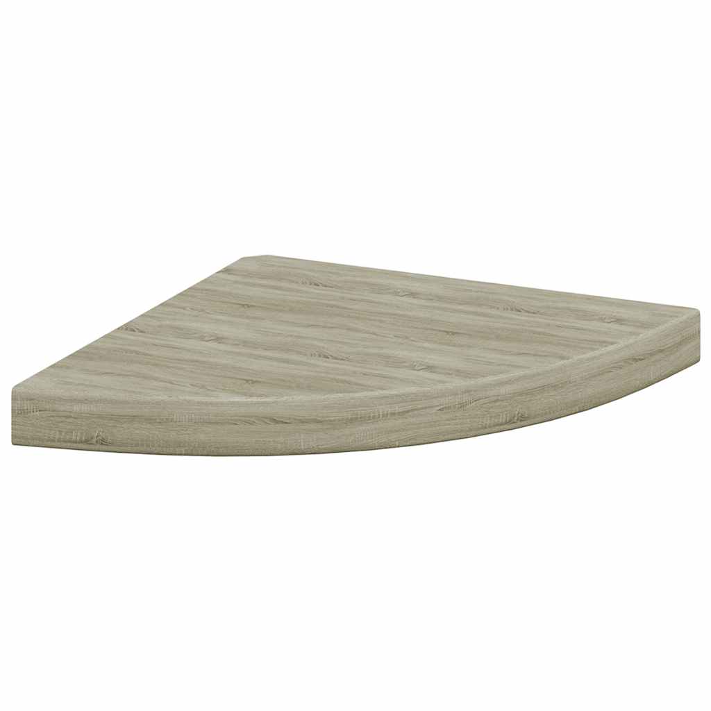 hjørnehylder 2 stk. 35x35x3,8 cm MDF egetræsfarvet