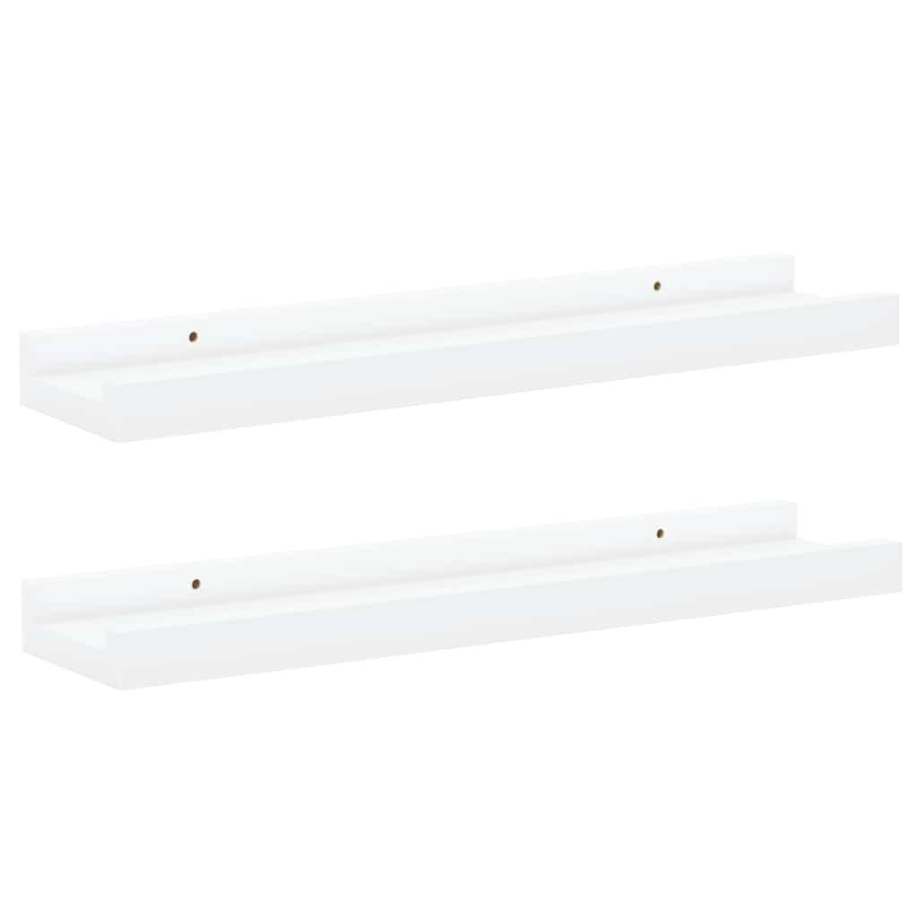 gallerihylder 2 stk. 40x9x3 cm MDF hvid
