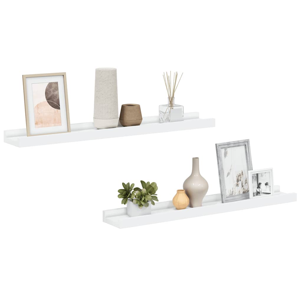 gallerihylder 2 stk. 60x9x3 cm MDF hvid