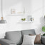 gallerihylder 2 stk. 60x9x3 cm MDF hvid