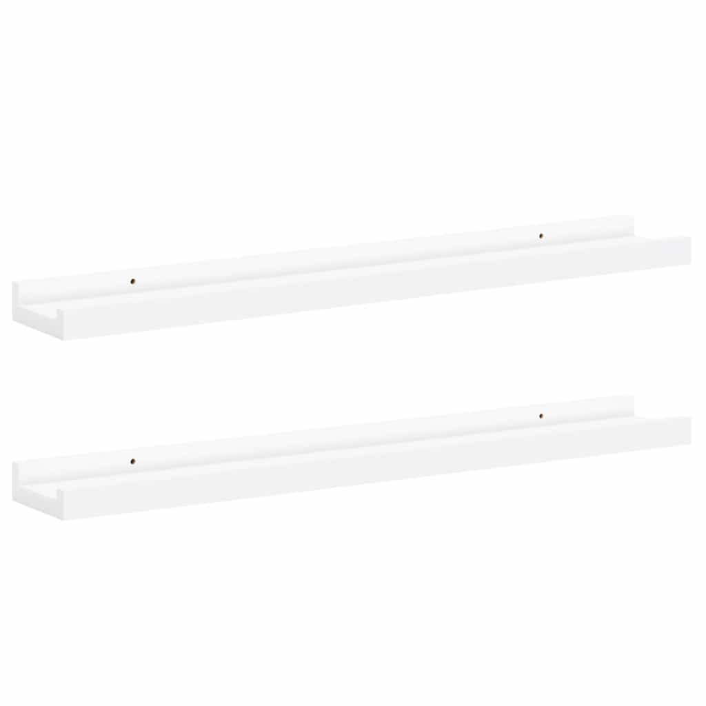 gallerihylder 2 stk. 60x9x3 cm MDF hvid