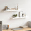 gallerihylder 2 stk. 60x9x3 cm MDF hvid