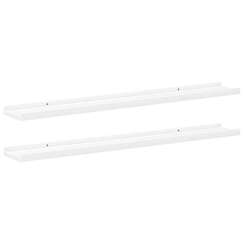 gallerihylder 2 stk. 80x9x3 cm MDF hvid