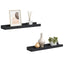 gallerihylder 2 stk. 40x9x3 cm MDF sort